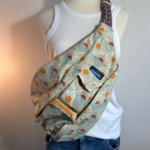KAVU Rope Sling Bag,  size is approximately 20" x 11" x 5", adjustable
